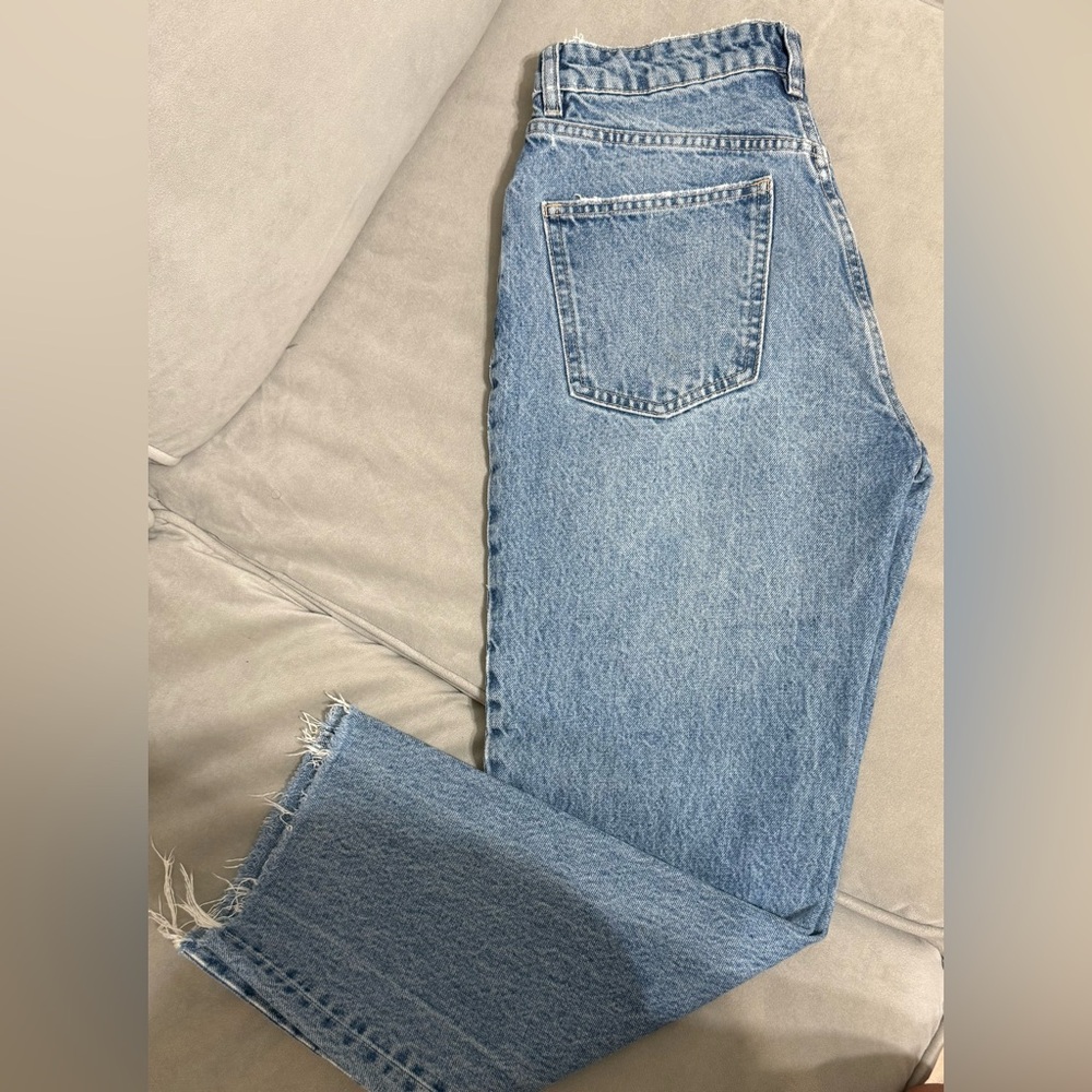 Zara Distressed Blue Denim Jeans